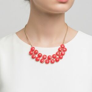 Dressbarn Coral Beaded Necklace
